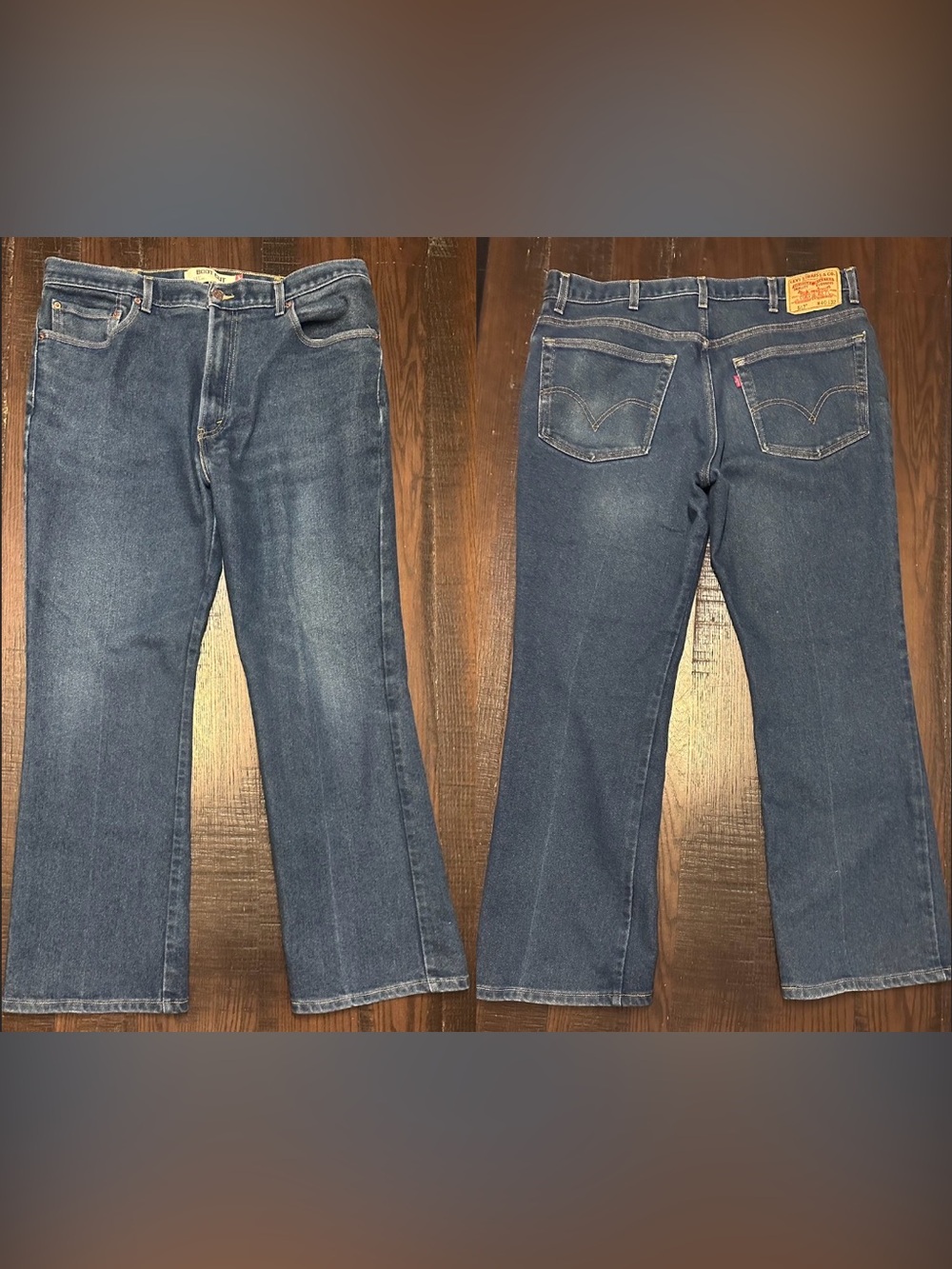 Levi 517 Bootcut Blue Jeans Tag 40x32 - Measures 38x29 See Pics Vtg 7106